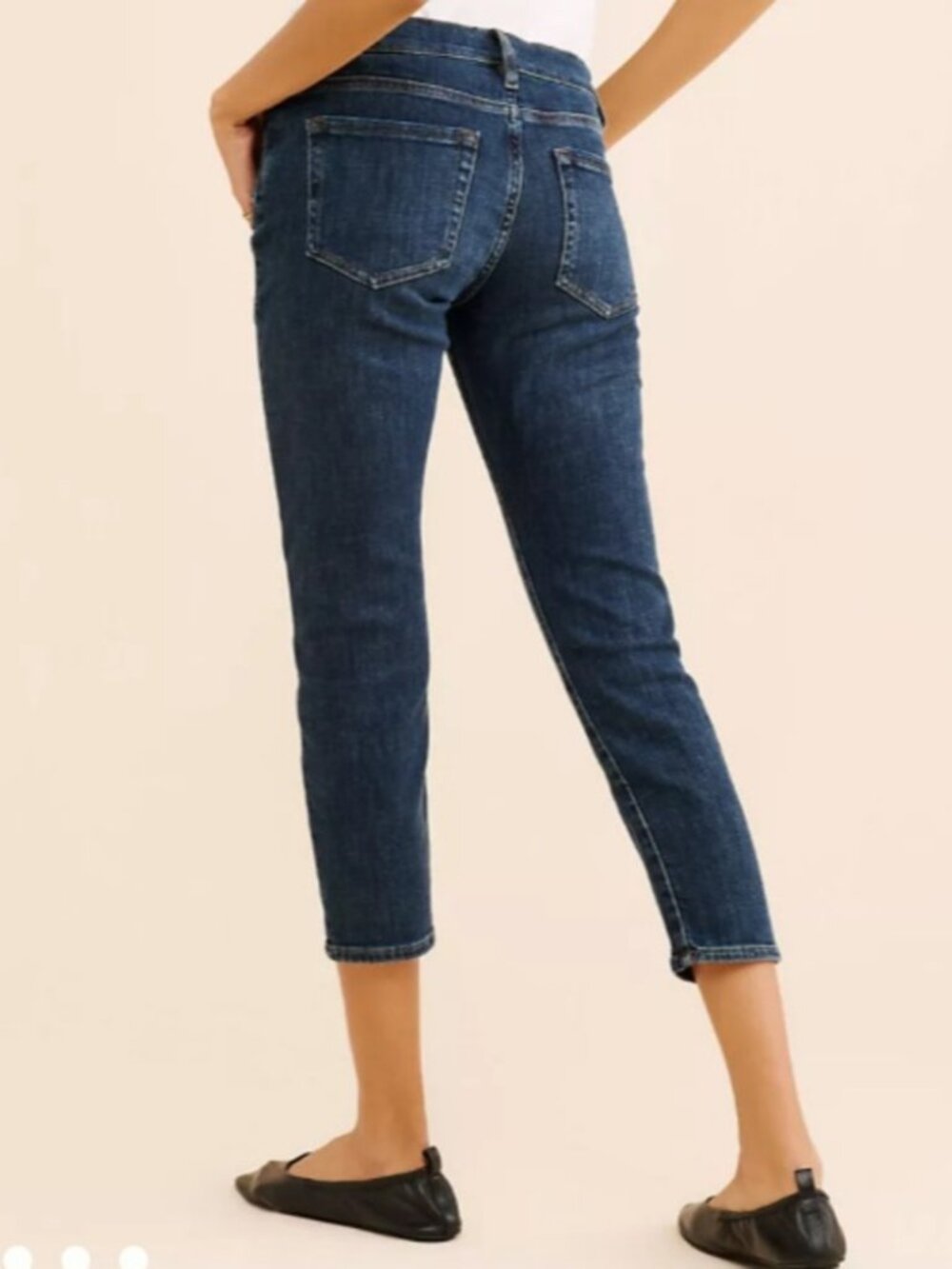 Frame Le Garcon Crop Dark Distressed Jeans Size 25